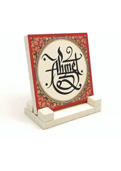 Geleneksel Hat Sanatı ile Doğal Taş Üzerine Yazılı Masaüstü Isimlik