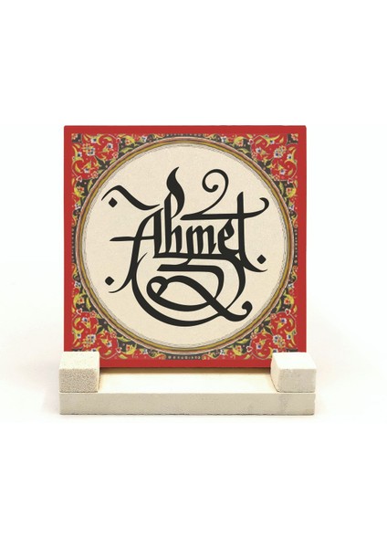 Geleneksel Hat Sanatı ile Doğal Taş Üzerine Yazılı Masaüstü Isimlik fiyatları