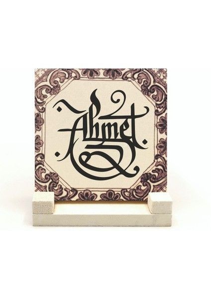 Geleneksel Hat Sanatı ile Doğal Taş Üzerine Yazılı Masaüstü Isimlik fiyatları