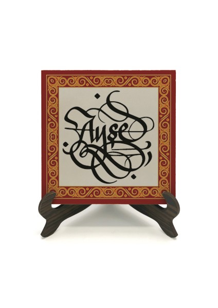 Geleneksel Hat Sanatı ile Mdf Üzerine Yazılı Masaüstü Isimlik fiyatları