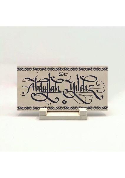 Geleneksel Hat Sanatı Ile Isim Yazılı Doğaltaş Masaüstü Isimlik 10X20 Dkd-39 fiyatları