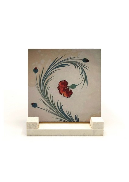 Karanfil Ebrusu Baskılı Doğaltaş Masaüstlük fiyatları