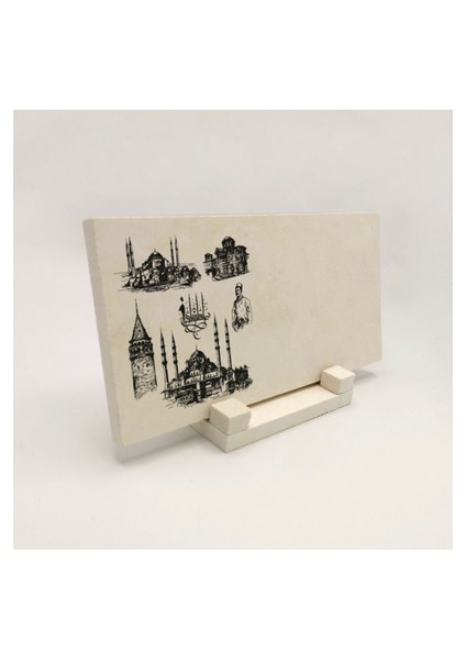 Geleneksel Hat Sanatı ile Doğal Taş Üzerine Yazılı Masaüstü Isimlik fırsatları