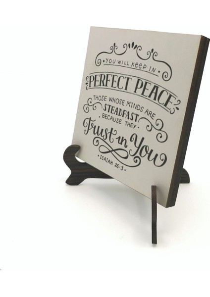 Yeşaya 26:3 Ayetibaskılı Mdf Masaüstlük