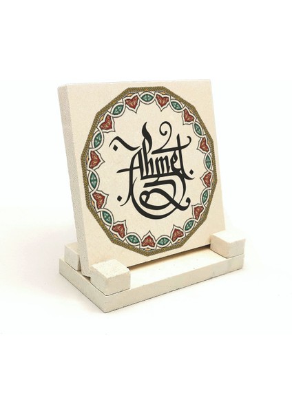 Geleneksel Hat Sanatı ile Doğal Taş Üzerine Yazılı Masaüstü Isimlik