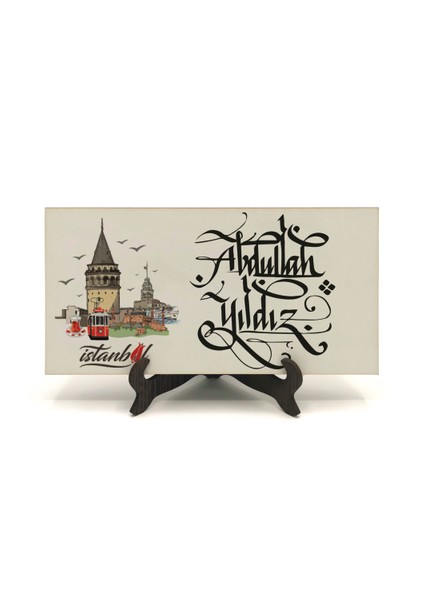 Geleneksel Hat Sanatı ile Mdf Üzerine Yazılı Masaüstü Isimlik fiyatları