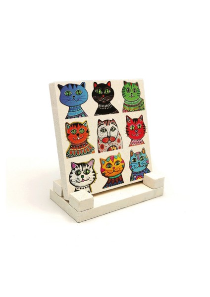 Kedilerbaskılı Doğaltaş Masaüstlük