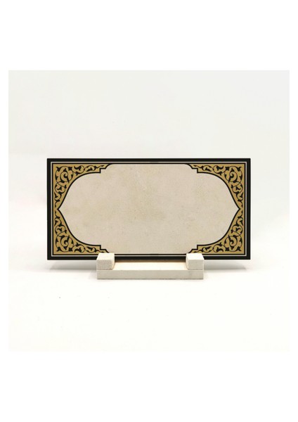 Geleneksel Hat Sanatı ile Doğal Taş Üzerine Yazılı Masaüstü Isimlik indirimleri