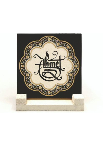 Geleneksel Hat Sanatı ile Doğal Taş Üzerine Yazılı Masaüstü Isimlik fiyatları