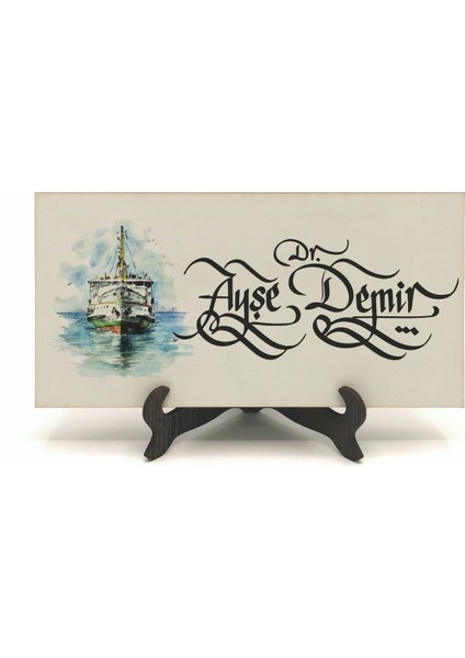 Geleneksel Hat Sanatı Ile Mdf Üzerine Yazılı Masaüstü Isimlik fiyatları