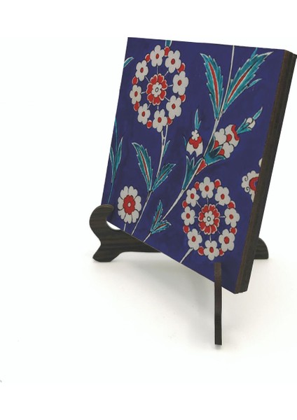 Iznik Çini Deseni Baskılı Mdf Masa Üstlük