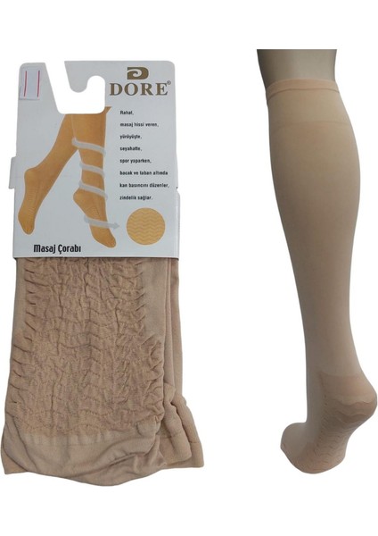 12'li Set Diz Altı Kalın Ten Göstermeyen Kadın Masaj Çorap