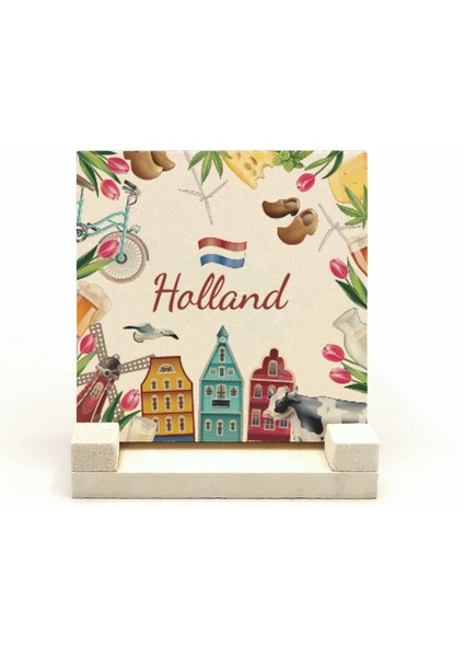 Hollanda Sembolleribaskılı Doğaltaş Masaüstlük fiyatları