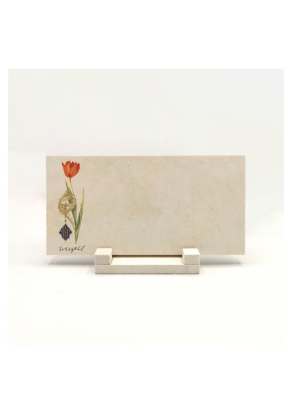 Geleneksel Hat Sanatı ile Doğal Taş Üzerine Yazılı Masaüstü Isimlik indirimleri