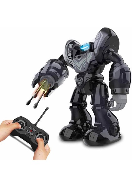 Robo Blast Sesli ve Işıklı Uzaktan Kumandalı Robot 80974 Siyah Robot
