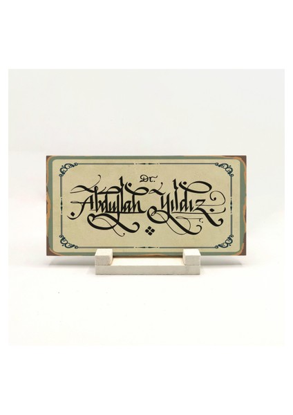 Geleneksel Hat Sanatı ile Doğal Taş Üzerine Yazılı Masaüstü Isimlik fiyatları