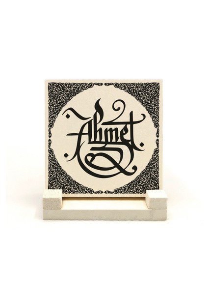 Geleneksel Hat Sanatı ile Doğal Taş Üzerine Yazılı Masaüstü Isimlik fiyatları