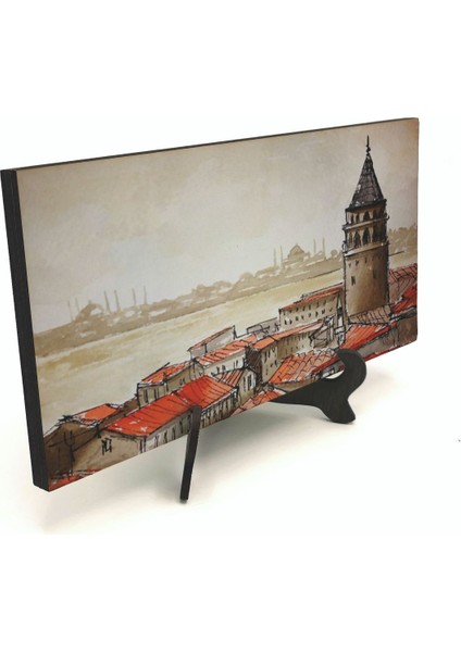 Galata Kulesibaskılı Mdf Masaüstlük
