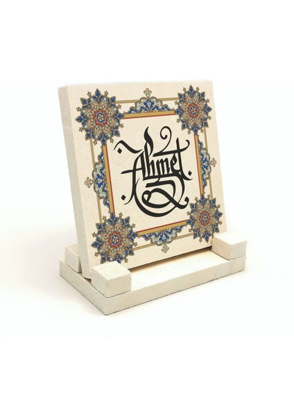 Geleneksel Hat Sanatı ile Doğal Taş Üzerine Yazılı Masaüstü Isimlik