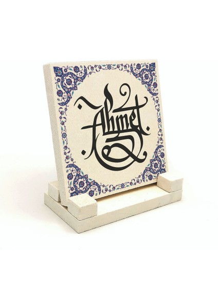 Geleneksel Hat Sanatı ile Doğal Taş Üzerine Yazılı Masaüstü Isimlik