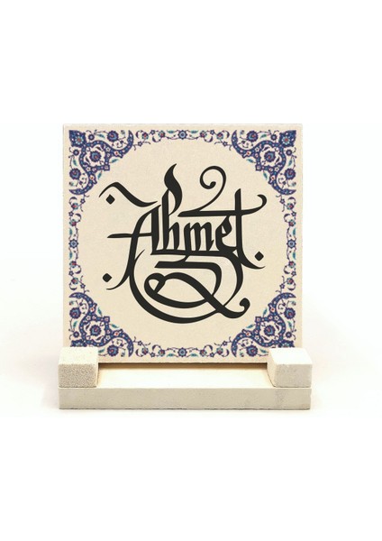 Geleneksel Hat Sanatı ile Doğal Taş Üzerine Yazılı Masaüstü Isimlik fiyatları