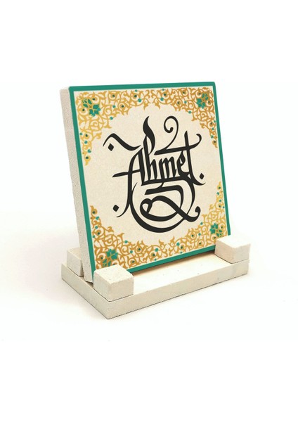 Geleneksel Hat Sanatı ile Doğal Taş Üzerine Yazılı Masaüstü Isimlik