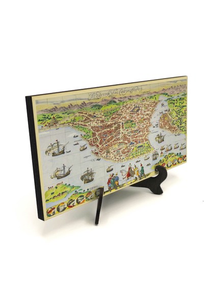 Bizans Haritasıbaskılı Mdf Masaüstlük