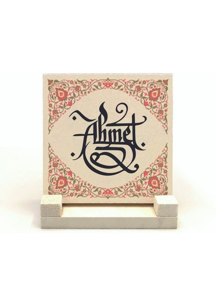 Geleneksel Hat Sanatı Ile Isim Yazılı Doğaltaş Masaüstü Isimlik 10X10 Kkd-62 fiyatları