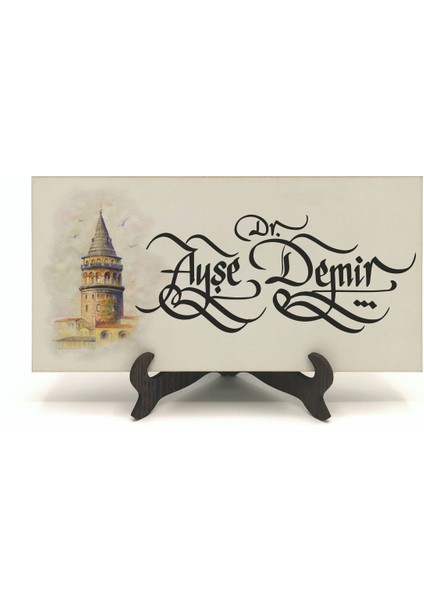 Geleneksel Hat Sanatı ile Mdf Üzerine Yazılı Masaüstü Isimlik fiyatları