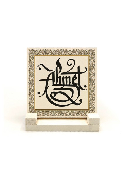 Geleneksel Hat Sanatı ile Doğal Taş Üzerine Yazılı Masaüstü Isimlik fiyatları