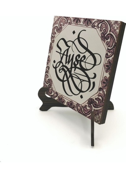 Geleneksel Hat Sanatı ile Mdf Üzerine Yazılı Masaüstü Isimlik