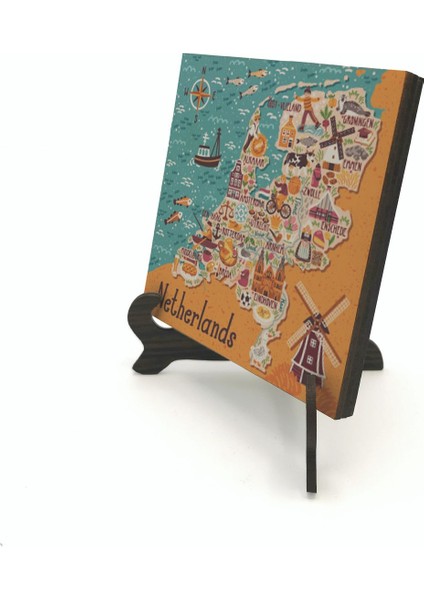 Hollanda Sembolleribaskılı Mdf Masaüstlük