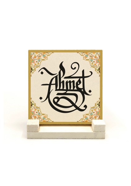 Geleneksel Hat Sanatı ile Doğal Taş Üzerine Yazılı Masaüstü Isimlik fiyatları