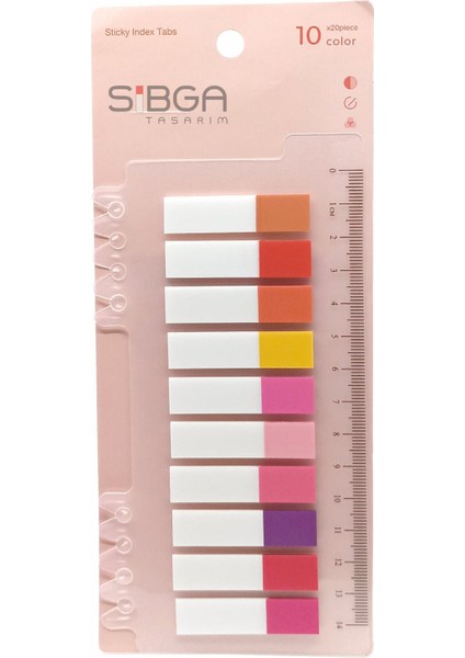 10 Renk 200 Yaprak Renkli Postit Sticker Yapışkanlı Not Kağıdı Post It