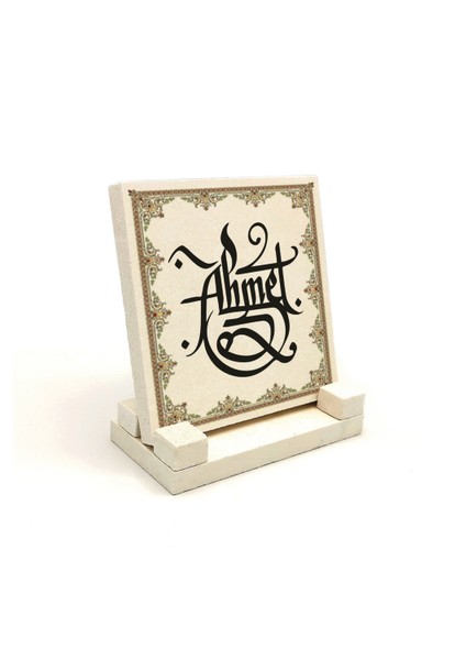 Geleneksel Hat Sanatı ile Doğal Taş Üzerine Yazılı Masaüstü Isimlik