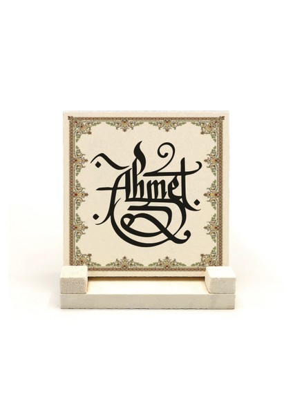 Geleneksel Hat Sanatı ile Doğal Taş Üzerine Yazılı Masaüstü Isimlik fiyatları