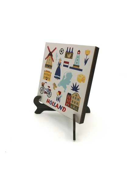 Hollanda Sembolleribaskılı Mdf Masaüstlük