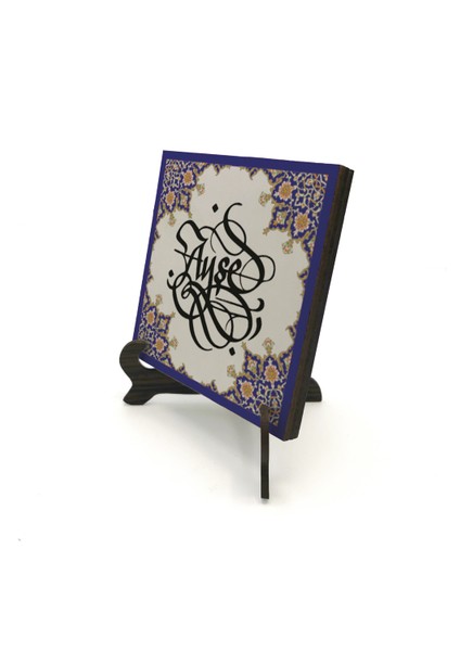 Geleneksel Hat Sanatı ile Mdf Üzerine Yazılı Masaüstü Isimlik