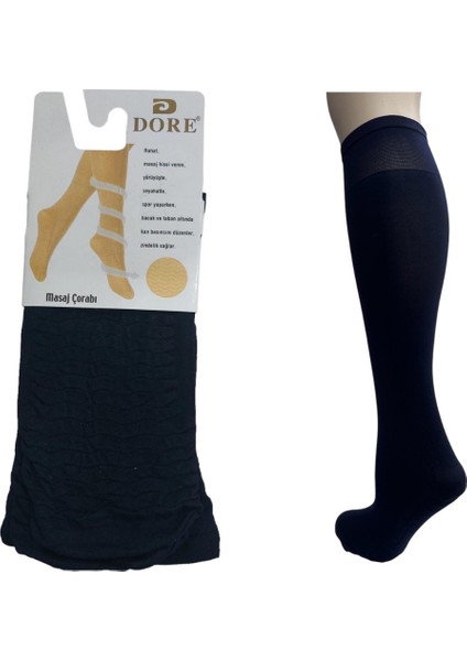 3'lü Set Diz Altı Kalın Ten Göstermeyen Kadın Masaj Çorap
