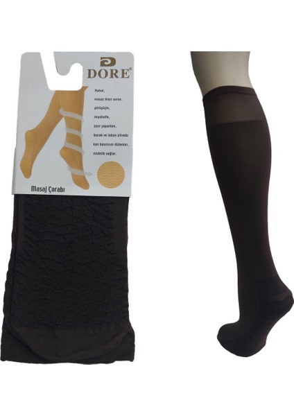 6'lı Set Diz Altı Kalın Ten Göstermeyen Kadın Masaj Çorap