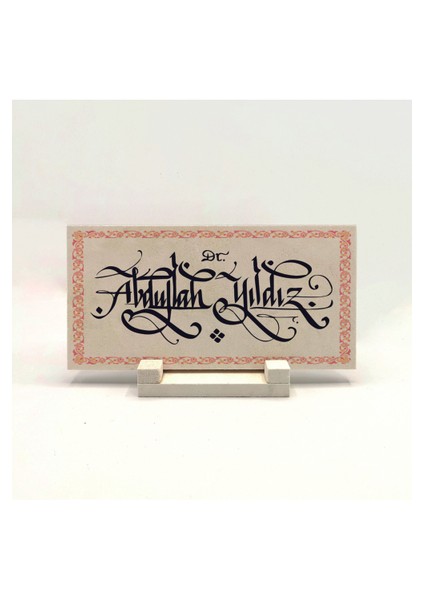 Geleneksel Hat Sanatı Ile Isim Yazılı Doğaltaş Masaüstü Isimlik 10X20 Dkd-5 fiyatları