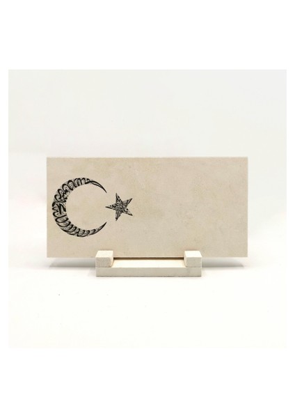 Geleneksel Hat Sanatı ile Doğal Taş Üzerine Yazılı Masaüstü Isimlik indirimleri