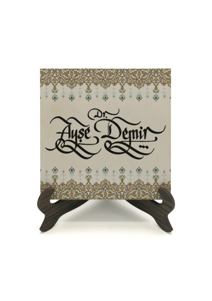 Geleneksel Hat Sanatı ile Mdf Üzerine Yazılı Masaüstü Isimlik fiyatları