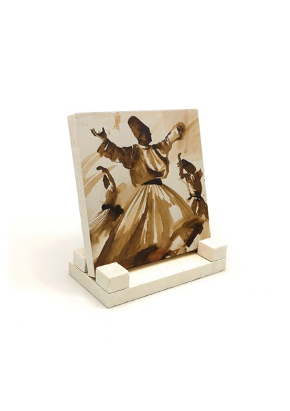 Semazen Baskılı Doğaltaş Masaüstlük