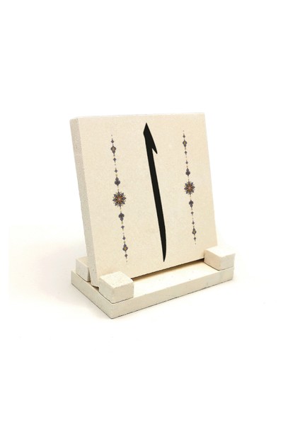 Elif Harfiyazılı Doğaltaş Masaüstlük