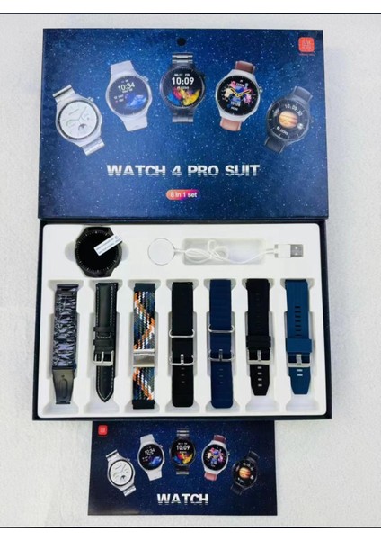 Tekiz Teknoloji Watch 4 Pro Suit 7 Kordonlu Yuvarlak Kasa Akıllı Saat