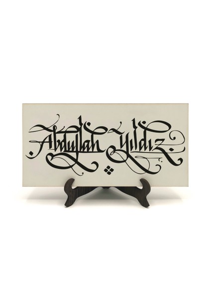 Geleneksel Hat Sanatı Ile Mdf Üzerine Yazılı Masaüstü Isimlik fiyatları