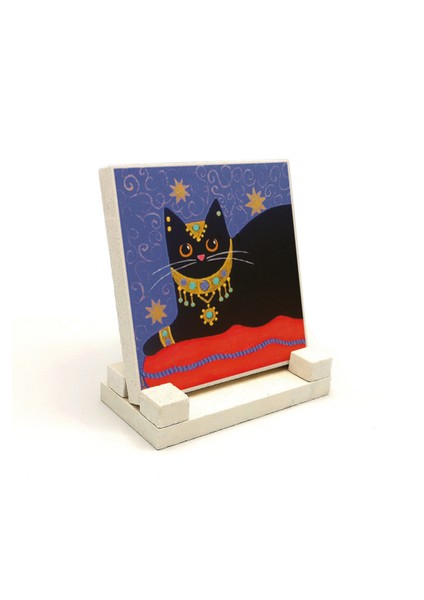 Kedibaskılı Doğaltaş Masaüstlük