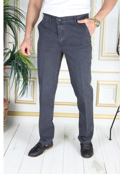 Klasik Kesim Likralı Erkek Yan Cepli Klasik Kot Pantolon Baba Pantolonu Phantom Jns By Sekman By Small