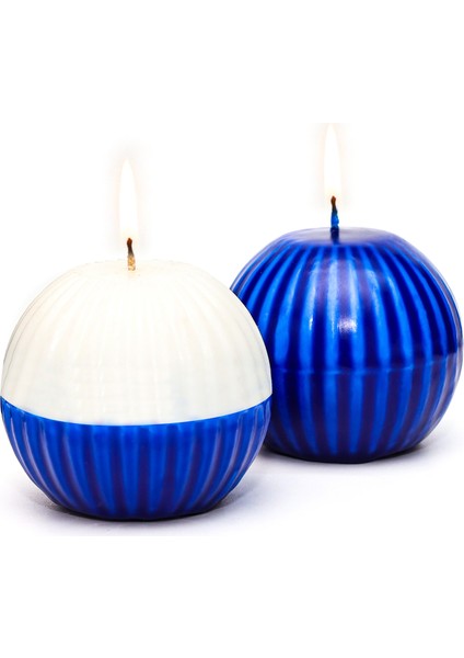 2li Fitilli Degrade Saks Mavisi Top Mum (8 Cm)